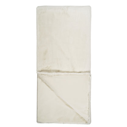 D.V. KAP HOME   52" x 62" Arlo Throw - Ivory Faux Fur, Solid    - B-1052-I