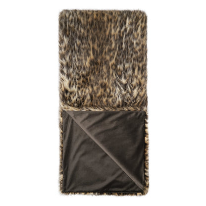 D.V. KAP HOME   52" x 62" Margay Throw Faux Fur, Animal    - B-1053