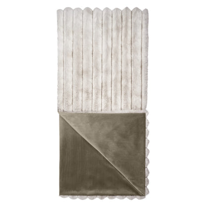 D.V. KAP HOME   52" x 62" Summit Throw - Ivory Faux Fur    - B-1055-I