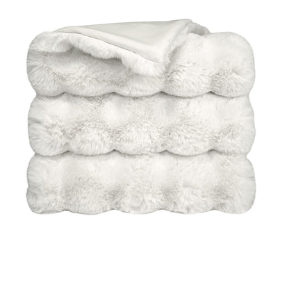 D.V. KAP HOME   52" x 62" Affair Throw - Cloud Faux Fur    - B-1056-C
