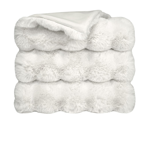 D.V. KAP HOME   52" x 62" Affair Throw - Cloud Faux Fur    - B-1056-C