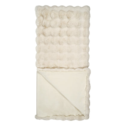 D.V. KAP HOME   52" x 62" Affair Throw - Ivory Faux Fur    - B-1056-I