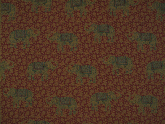 SCALAMANDRE OUTLET  FABRIC ELEPHANTA  FABRIC GARNET   - B0 00011210