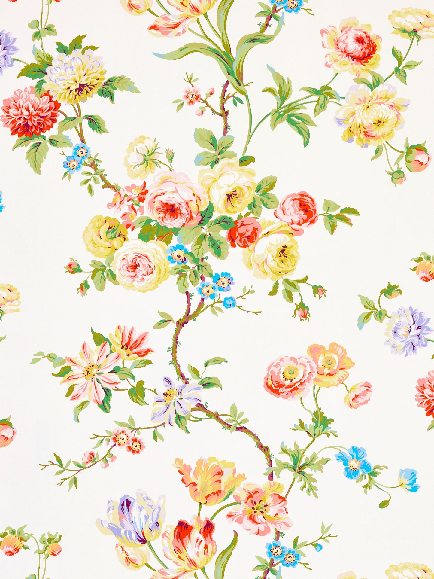 SCALAMANDRE  BOTANICAL GARDEN FABRIC SUMMER MULTI   - B0 00013506