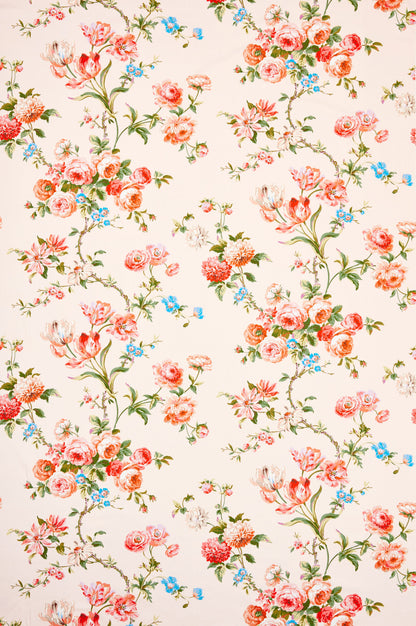 SCALAMANDRE  BOTANICAL GARDEN FABRIC ROSE QUARTZ   - B0 00043506 NEW SKU # B035060004