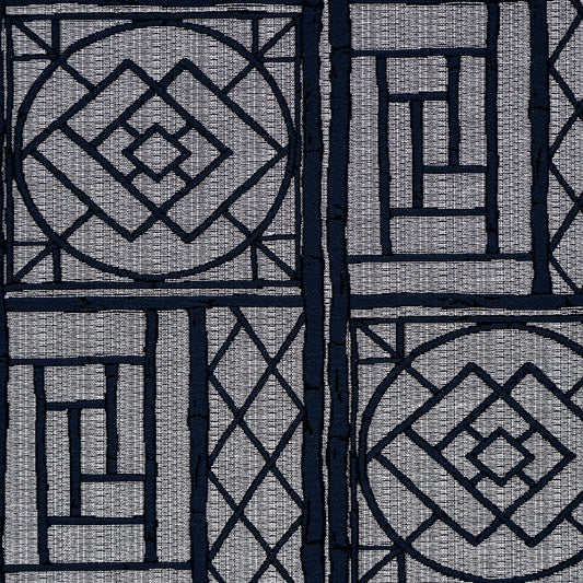 JF Fabrics Crypton Home BACALL 68 Fabric Transitional,Contemporary,Geometric Blue  Jacquard - 5729468 J6831