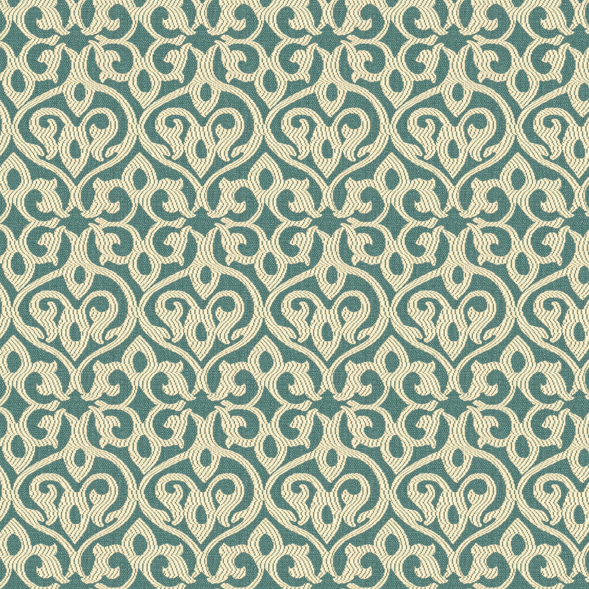 STOUT TEXTILES  UPHOLSTERY,JACQUARD TRADITIONAL, FRAME DESIGN LAGOON   - BAHA-1