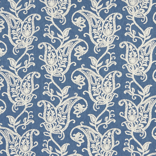 JF Fabrics BALTIC 64 Fabric Traditional,Transitional,Contemporary,Paisley Blue  Embroidery - 7626164 J8211