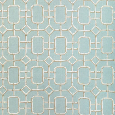 KRAVET COUTURE PRINT  BLUE,TAUPE,BLUE   - BAMBU FRET.516.0