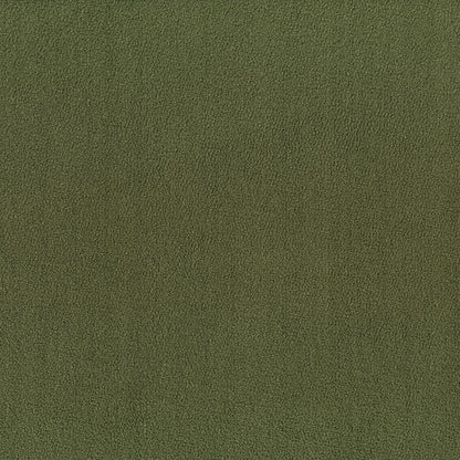 Olive green loden solid fabric close-up, soft nap and matte finish.