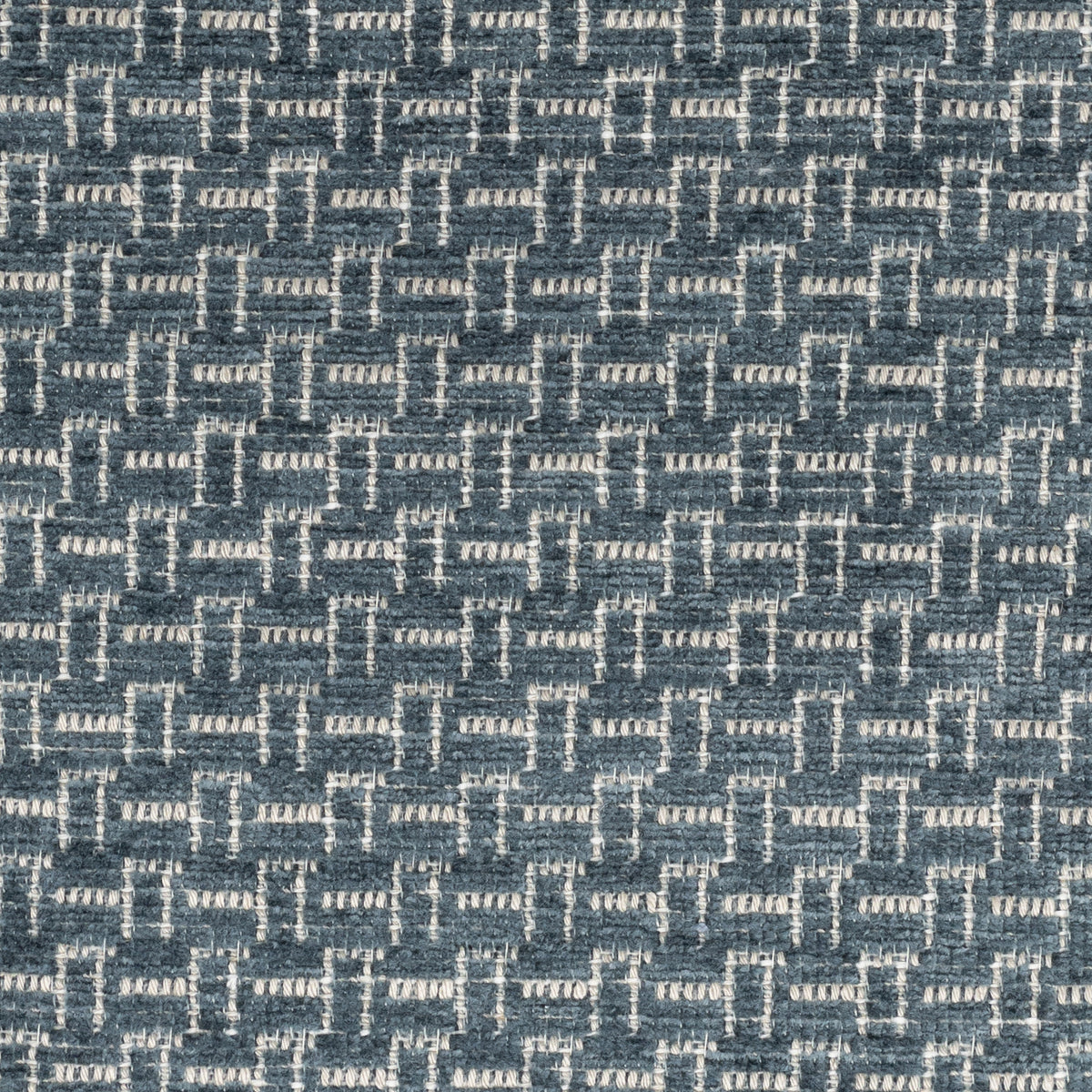 STOUT TEXTILES  UPHOLSTERY,CHENILLE TRANSITIONAL,, GEOMETRIC HARBOR,LAKE   - BANV-1