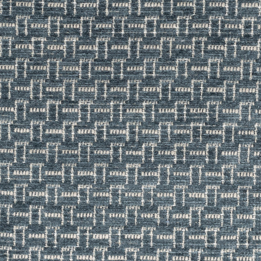 STOUT TEXTILES  UPHOLSTERY,CHENILLE TRANSITIONAL,, GEOMETRIC HARBOR,LAKE   - BANV-1