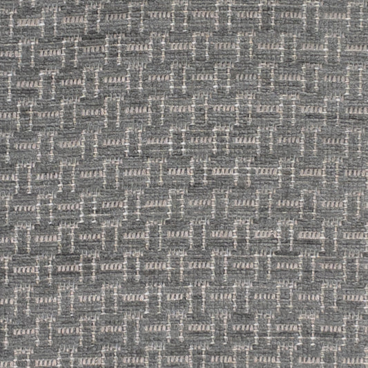 STOUT TEXTILES  UPHOLSTERY,CHENILLE TRANSITIONAL,, GEOMETRIC ZINC   - BANV-4