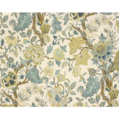 KRAVET DESIGN PRINT JACOBEANS WHITE,BLUE,GREEN   - BARDONHILL.530.0