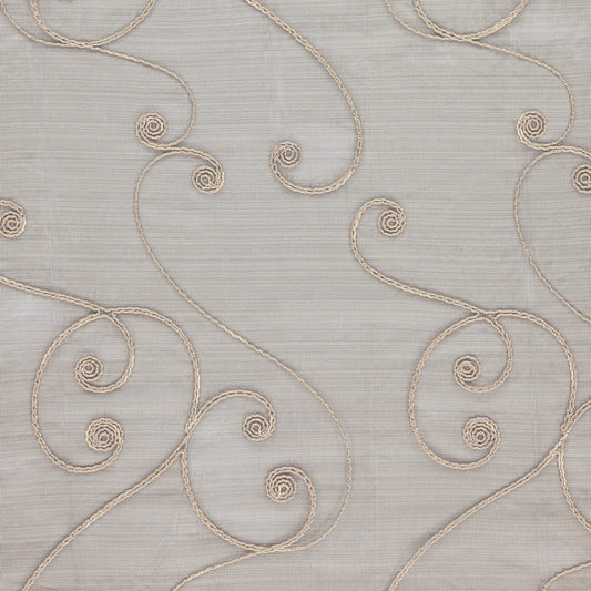 JF Fabrics BASTILLE 36 Fabric Traditional,Transitional,Contemporary,Scroll Brown  Double Width,Embroidery,Sheer,Texture,Linen Texture - 5842836 J7281