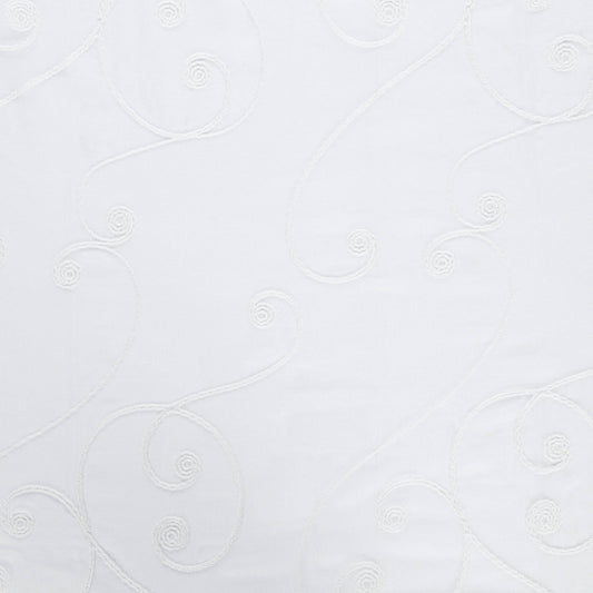 JF Fabrics BASTILLE 92 Fabric Traditional,Transitional,Contemporary,Scroll White  Double Width,Embroidery,Sheer,Texture,Linen Texture - 5842892 J7281