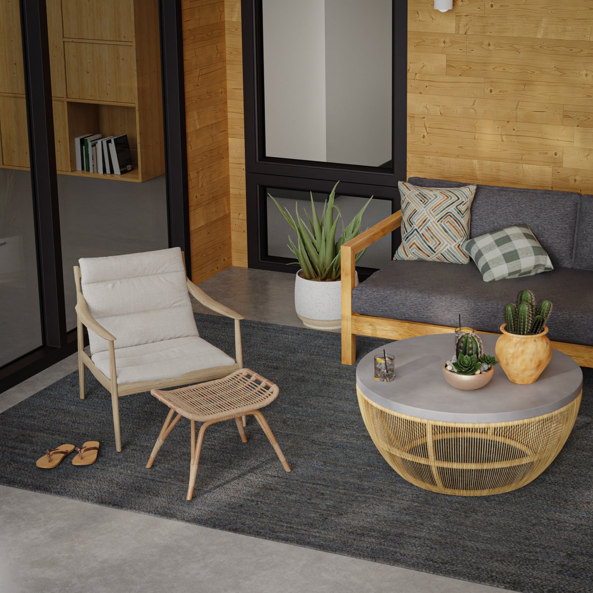 Batique casual area rug, 10' x 14'.