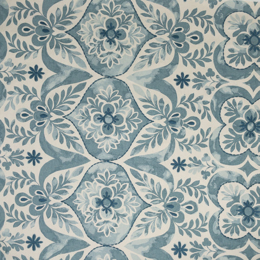 STOUT TEXTILES  MULTIPURPOSE,EMBROIDERIES TRANSITIONAL,, FLORAL NORSE,TEAL   - BAYR-2
