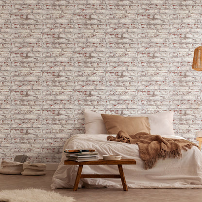 GALERIE WALLCOVERINGS The Bricks And More    White   - BB51100