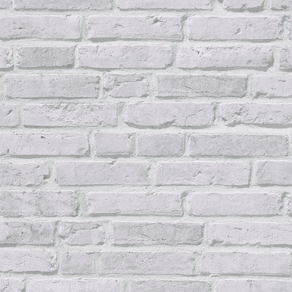 GALERIE WALLCOVERINGS The Bricks And More    Silver - Grey   - BB51104