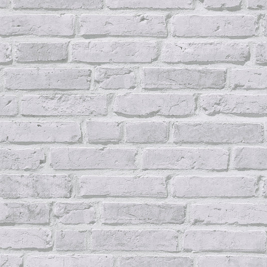 GALERIE WALLCOVERINGS The Bricks And More    Silver - Grey   - BB51104