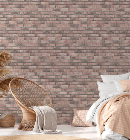 GALERIE WALLCOVERINGS The Bricks And More    Pink   - BB51109