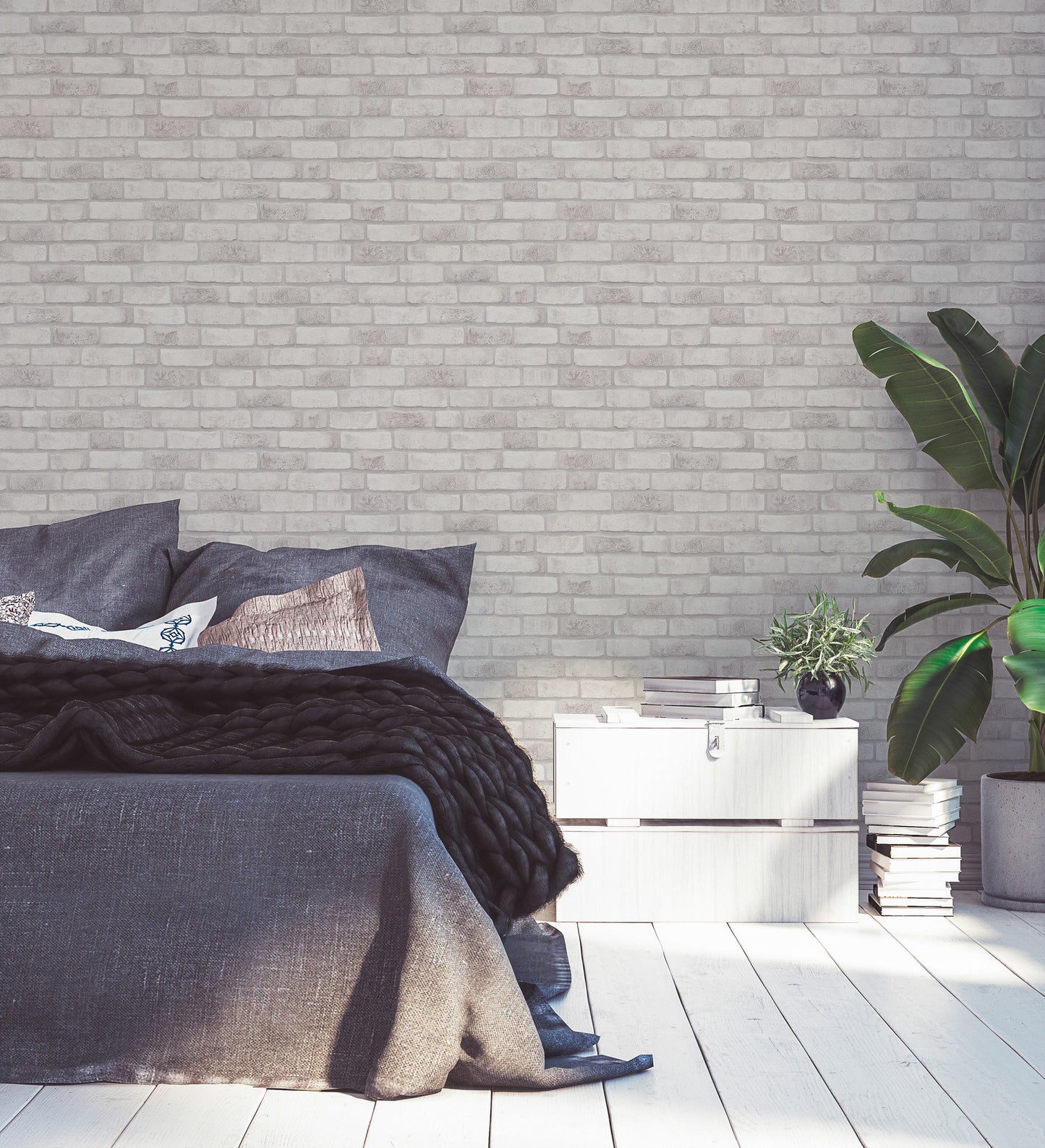 GALERIE WALLCOVERINGS The Bricks And More    White   - BB51110