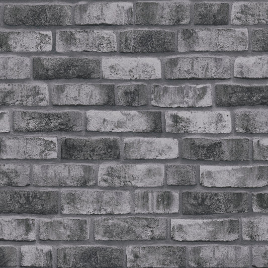 GALERIE WALLCOVERINGS The Bricks And More    Silver - Grey   - BB51111