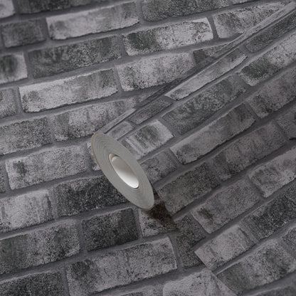 GALERIE WALLCOVERINGS The Bricks And More    Silver - Grey   - BB51111