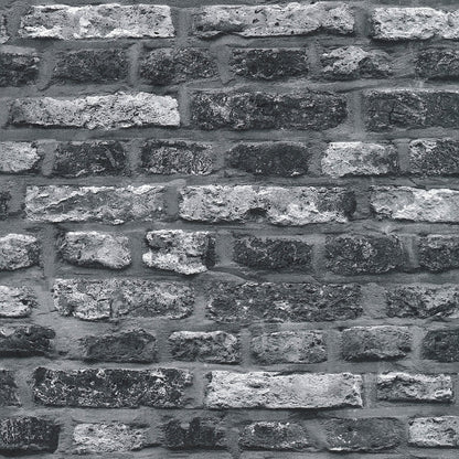 GALERIE WALLCOVERINGS The Bricks And More    Silver - Grey   - BB51112