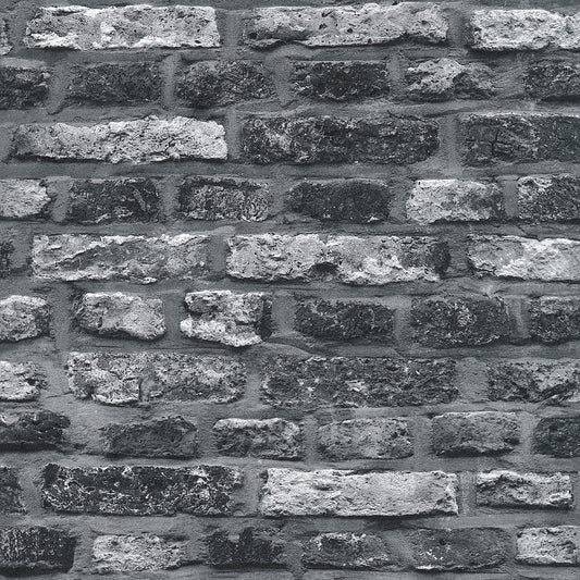 GALERIE WALLCOVERINGS The Bricks And More    Silver - Grey   - BB51112