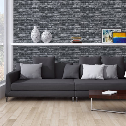 GALERIE WALLCOVERINGS The Bricks And More    Silver - Grey   - BB51112