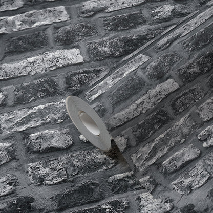 GALERIE WALLCOVERINGS The Bricks And More    Silver - Grey   - BB51112