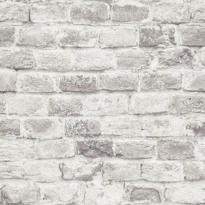 GALERIE WALLCOVERINGS The Bricks And More    Silver - Grey   - BB51118