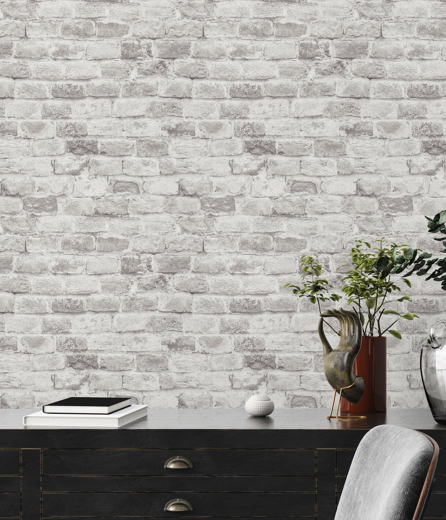 GALERIE WALLCOVERINGS The Bricks And More    Silver - Grey   - BB51118
