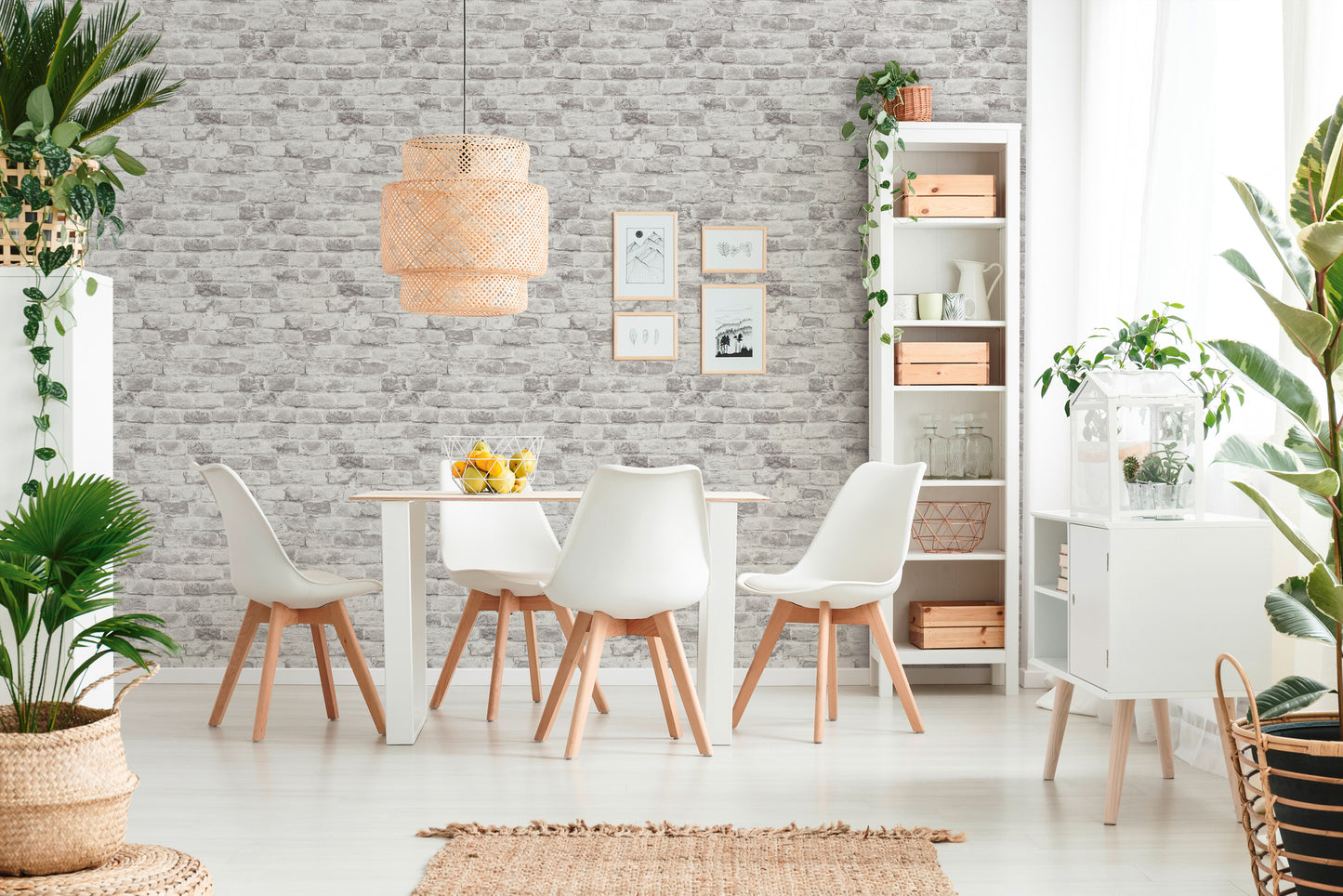 GALERIE WALLCOVERINGS The Bricks And More    Silver - Grey   - BB51118
