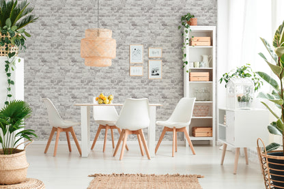 GALERIE WALLCOVERINGS The Bricks And More    Silver - Grey   - BB51118