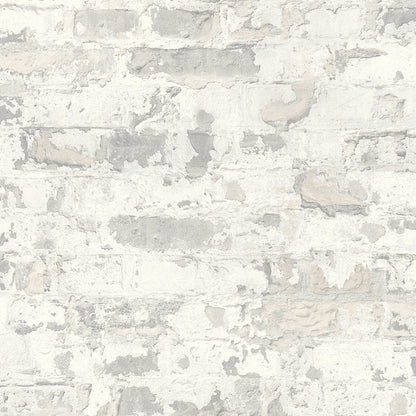 GALERIE WALLCOVERINGS The Bricks And More    Silver - Grey   - BB51119
