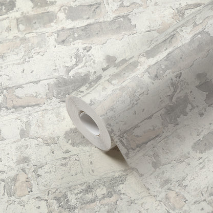 GALERIE WALLCOVERINGS The Bricks And More    Silver - Grey   - BB51119