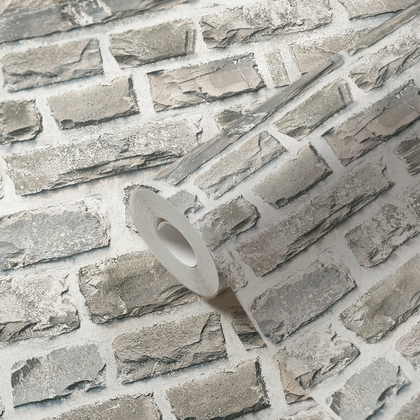 GALERIE WALLCOVERINGS The Bricks And More    Silver - Grey   - BB51122