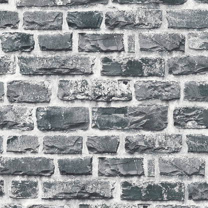 GALERIE WALLCOVERINGS The Bricks And More    Silver - Grey   - BB51123