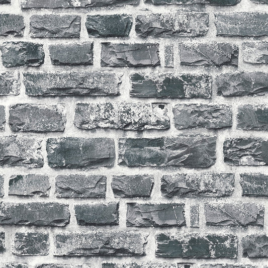 GALERIE WALLCOVERINGS The Bricks And More    Silver - Grey   - BB51123