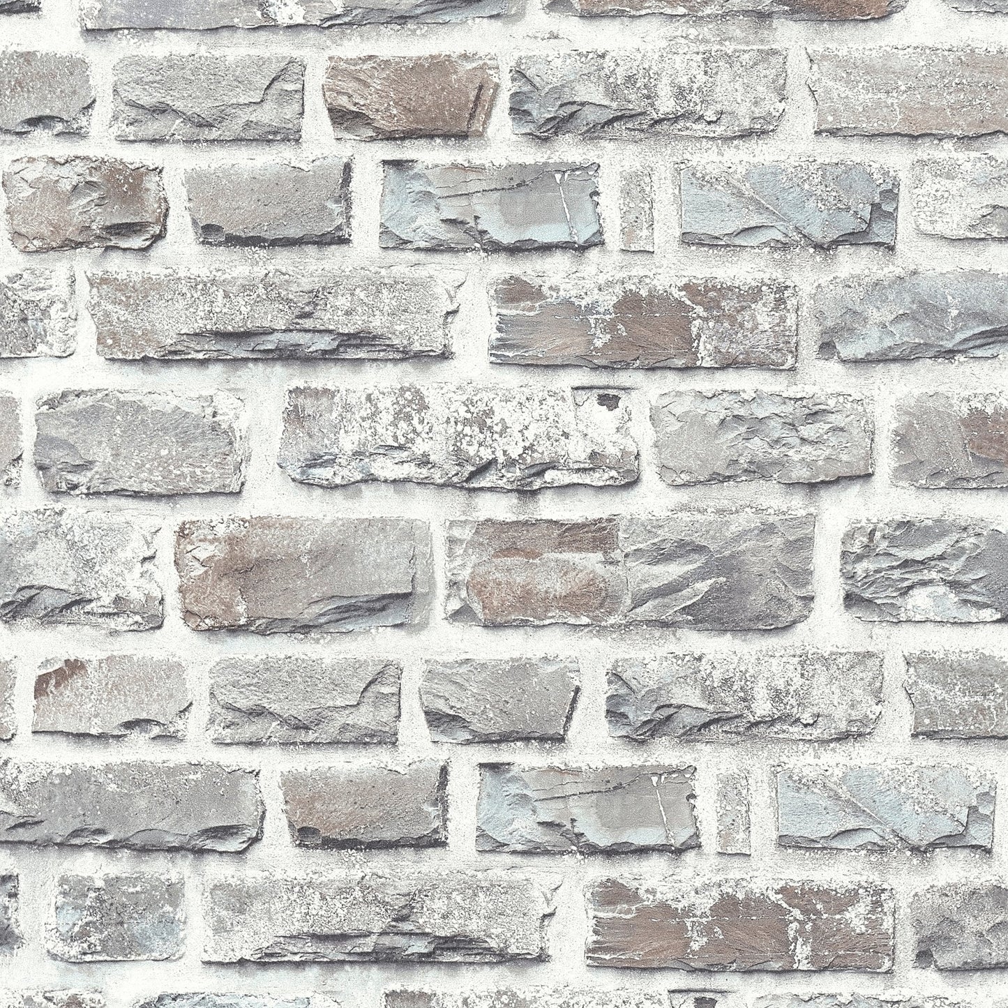 GALERIE WALLCOVERINGS The Bricks And More    Silver - Grey   - BB51124