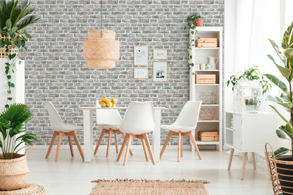 GALERIE WALLCOVERINGS The Bricks And More    Silver - Grey   - BB51124