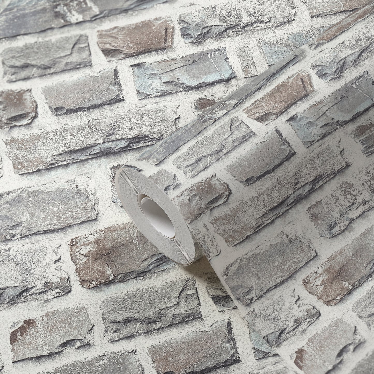 GALERIE WALLCOVERINGS The Bricks And More    Silver - Grey   - BB51124