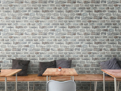 GALERIE WALLCOVERINGS The Bricks And More    Silver - Grey   - BB51124
