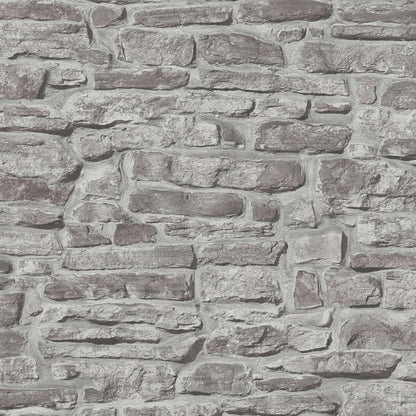 GALERIE WALLCOVERINGS The Bricks And More    Silver - Grey   - BB51125