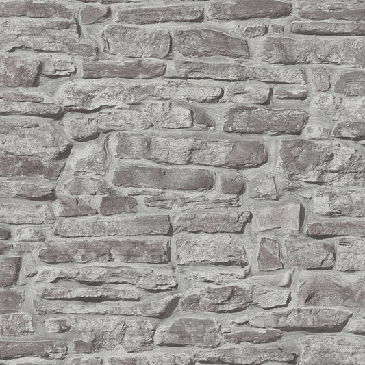 GALERIE WALLCOVERINGS The Bricks And More    Silver - Grey   - BB51125