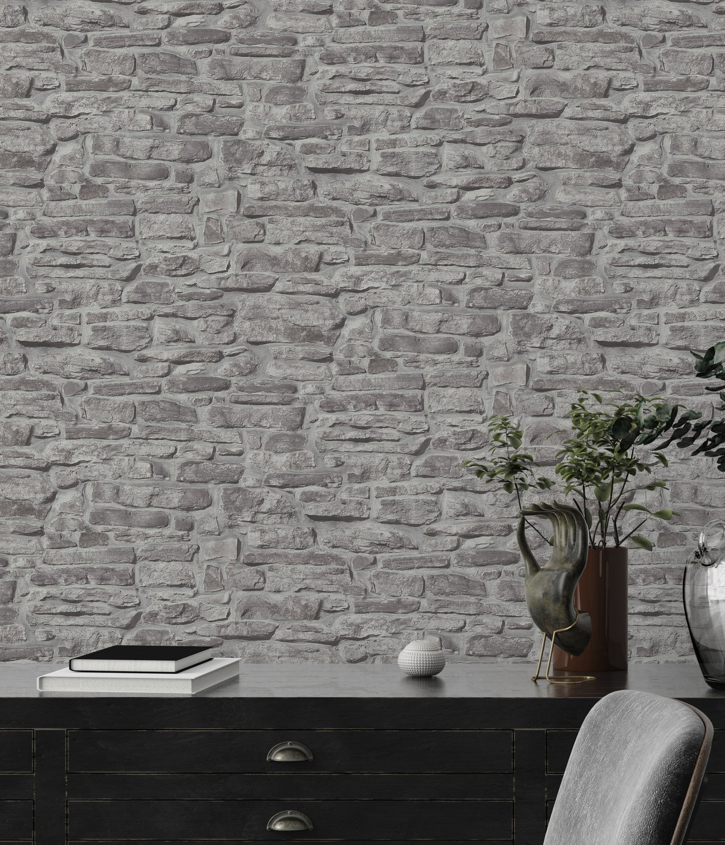 GALERIE WALLCOVERINGS The Bricks And More    Silver - Grey   - BB51125