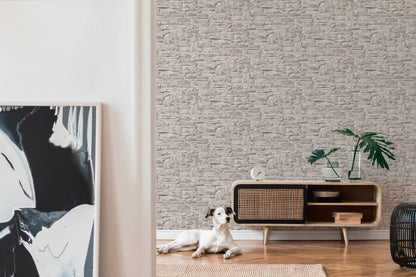 GALERIE WALLCOVERINGS The Bricks And More    Silver - Grey   - BB51126